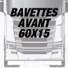 2x Bavette 60x15 blanche personnalisable