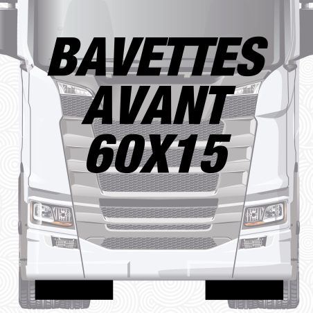 2x Bavette 60x15 noire personnalisable