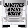 2x Bavette 60x15 noire personnalisable