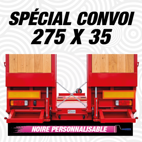 Bavette 275 x 35cm noire personnalisable